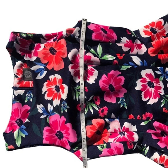 Vince Camuto Fit and Flare Sleeveless Flowy Floral Jacquard Dress Size 8 - Picture 11 of 13